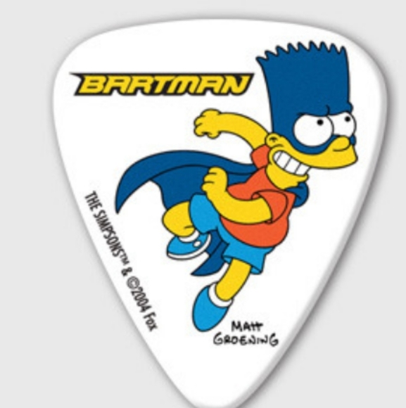 New Handmade Bartman & Ot-To Guitar Pick Dangle Earrings - Picture 2 of 10